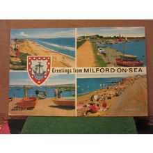 multiview, MILFORD-ON-SEA, HAMPSHIRE.. used postcard by Salmon 1984 pm =