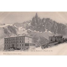 Chamonix Hotel Du Montanvert Switzerland Old Postcard & Special Postmark