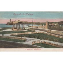 El Malacon Habana Cuba Antique Postcard