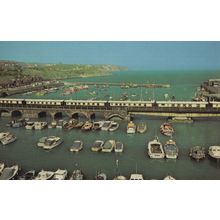 Orient Express Train at Folkestone Harbour For Sealink Ferry Postcard