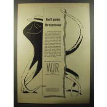 1954 WJR Radio Ad - You'll pardon the expression