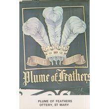 Plume Of Feathers Ottery St Mary Devon Pub Sign Postcard