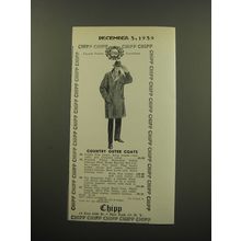 1959 Chipp Fashion Advertisement - Country Outer Coats
