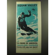 1960 Bank of America Travelers Cheques Advertisement - Squaw Valley