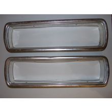 1965 Ford Thunderbird Aluminum Taillight Trim Bezels OEM Pair