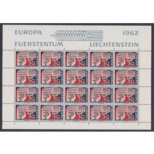 Liechtenstein Clasped Hands Europa Full Sheet 1962 MNH SG#413 Sc#370