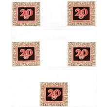1920 Germany Halle Notgeld Set of 5 Notes (1548)