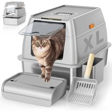 Stainless Steel Cat Litter Box with Lid, XL Extra Large Litter Box for Big Cats,
