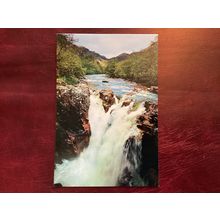 Vintage Colour Postcard-Lower Falls Glen Nevis-Scottish Waterfall-Unused