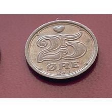 Münze Münzen Umlaufmünze Dänemark 25 Öre 1990
