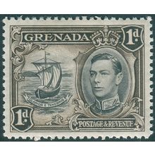 Grenada 1938 1d. black & sepia Perf 12½ SG154 unused