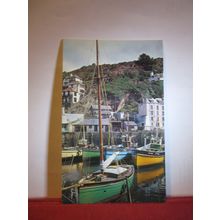 THE HARBOUR, POLPERRO, CORNWALL unused postcard by Plastichrome =