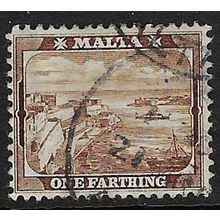 MALTA 1899 WMK CROWN CA ¼d USED SG31a
