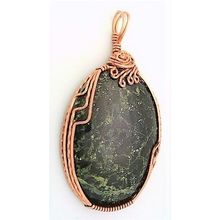 Amphibolite Copper Wire Wrap Gemstone Pendant 24