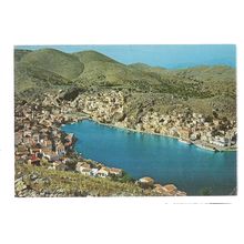 GENERAL VIEW OF THE TOWN, SYMI used postcard.1979 postmark =