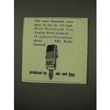 1956 ABC Radio Ad - Most Listenable News Show