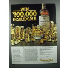 1983 Canadian Club Whisky Ad - Win $100,000 in Gold
