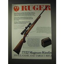 1991 Ruger 77/22 Magnum Rimfire Rifle Ad
