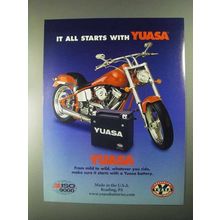 2000 Yuasa Battery Ad - It All Starts With Yuasa