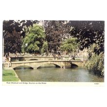 RIVER WINDRUSH, BOURTON-ON-THE-WATER Gloucestershire unused postcard by Dennis =