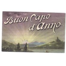 BUON CAPO D'ANNO Italian unused vintage postcard New Year /