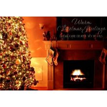 Warm Christmas Greetings - Christmas Greeting Card - 20925