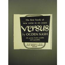 1949 Little, Brown & Company Book Ad - Versus by Ogden Nash