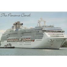 Coral Princess Cruise Ship Gatan Locks Panama Canal Rare Postcard