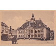 Raadhuset Randers Denmark Cyclist Bicycle Coughing Antique Postcard