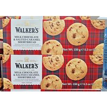 Walker’s Milk Chocolate & Salted Caramel Shortbread 5.3oz 150g (2 Boxes)