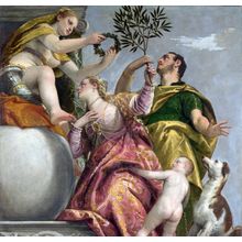 Veronese - Allegory of love Happy union Poster Canvas Movie Film Print A0 A1 A2