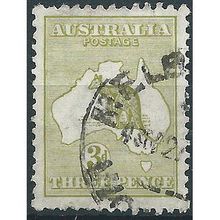 Australia 1915 SG37 3d Yellow-Olive Fine Used ....