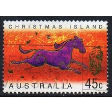 Christmas Island 2002 Year of the Horse 45c Used