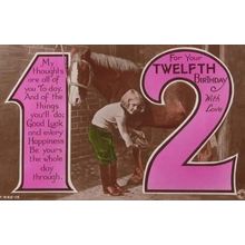 Schoolgirl Wellington Leather Boots Fashion Shoes 12th Birthday Photo Postcard