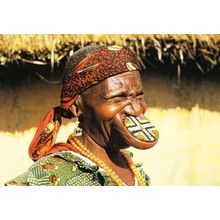 African Africa Sick Body Mouth Tongue Magic Trick Art Extreme Weird Postcard