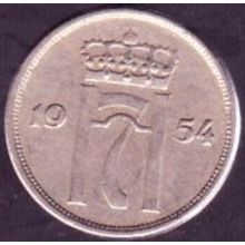 1954 Norway 10 Ore Coin