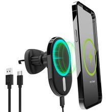 MagVent 15W Wireless Charging Mount[ Black ]