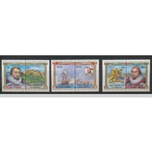 St. Vincent Grenadines Stamps, Kings & Queens, Mint Never Hinged, Three Pairs