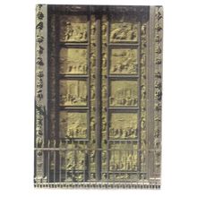 BAPTISTERY, PARADISE'S DOOR, FIRENZE,. vintage unused postcard #