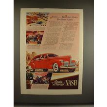 1940 Nash Car Ad - Adventure Rides The Road Again!