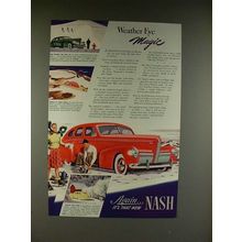 1940 Nash 4-door Sedan Car Ad - Weather Eye Magic