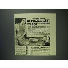 1940 Sperry Pancake and Waffle Flour Ad - Hostess Set