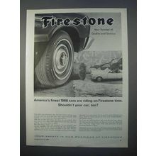 1966 Firestone Tires Ad - Finest Cars Are Riding On