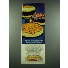 1970 Thomas' English Muffins Ad - Why Wait Till Breakfast to Enjoy