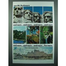 1973 South Dakota Ad - See Mt. Rushmore
