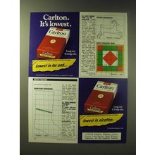 1989 Carlton Cigarettes Ad - Carlton. It's lowest.