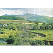 BRECON BEACONS FROM THE PROMENADE, BRECON. unused vintage postcard, by Judges #