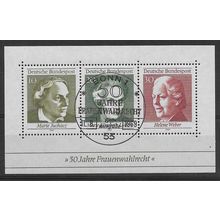 GER 1969 '50 YEARS OF GERMAN SUFFRAGE' M/S FINE USED (EBID60-743XL)