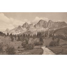 Bozner Dolomiten Karensee Hotel Antique Swiss Postcard