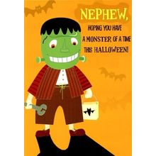 Nephew! Hoping You Have A Monster of A Time - Halloween Greeting Card - 03490